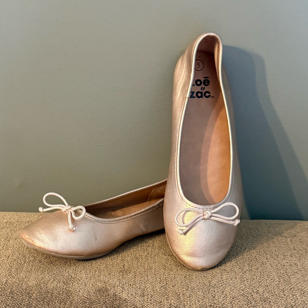 Zoe & Zac Rose Gold Ballet Flats